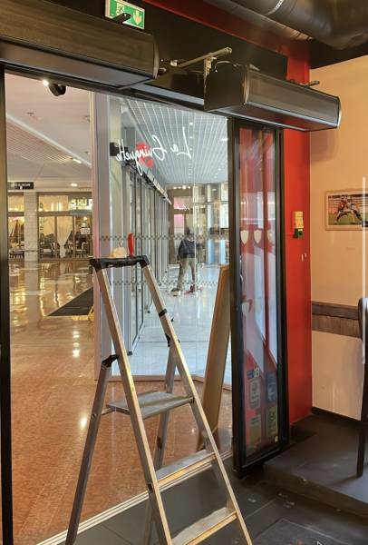 Rideau d'air chaud Atlantic brasserie Toulon