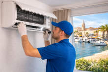 Notre zone d'activité pour ce service Nettoyage de climatisation avec pulvérisation antibactéricide et antifongicide Hitachi gainable